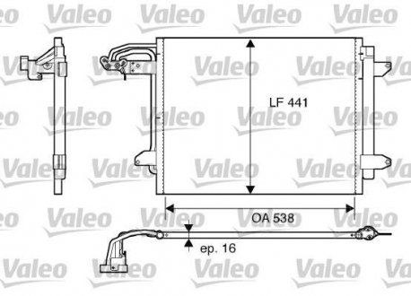 Радиатор кондиционера VL Valeo 817806