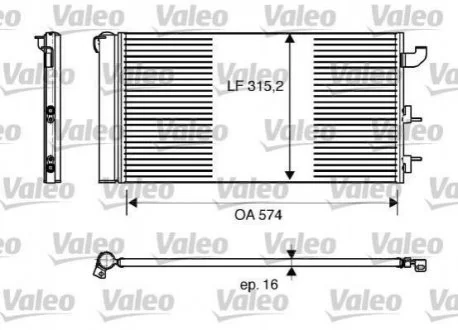 Конденсатор, кондиционер VALEO Valeo 818162