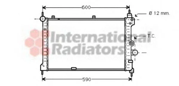 Радіатор охолодження двигуна KADETT E15TD/ASTRA F 17TD Van Wezel 37002127 (фото 1)