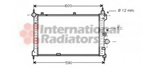 Радіатор охолодження двигуна KADETT E15TD/ASTRA F 17TD Van Wezel 37002127