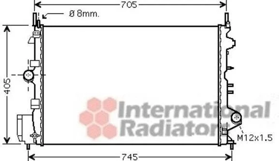 Радіатор охолодження VECTRA C/SIGNUM 18i 05- (вир-во) Van Wezel 37002462 (фото 1)