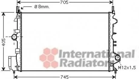 Радіатор охолодження VECTRA C/SIGNUM 18i 05- (вир-во) Van Wezel 37002462