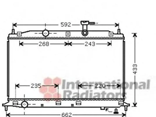 Радіатор охолодження ACCENT3/VERNA3 14/16 05-(вир-во) Van Wezel 82002188 (фото 1)