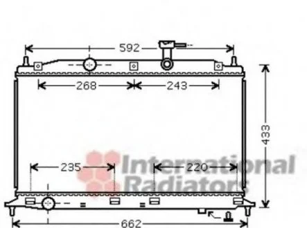 Радіатор охолодження ACCENT3/VERNA3 14/16 05-(вир-во) Van Wezel 82002188