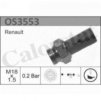 Датчик тиску оливи Renault 21 CALORSTAT BY Vernet OS3553 (фото 1)