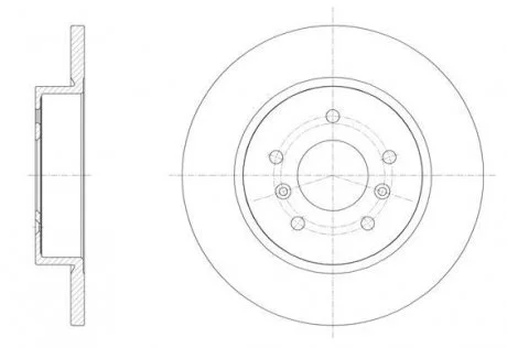 Диск гальмівний задній (кратно 2) (Remsa) Nissan Qashqai II / Renault Kadjar 15>, Megane IV WOKING D61582.00