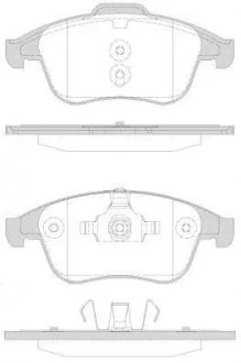 Гальмівні колодки пер. Laguna III 07-/Grand Scenic 09- (ATE) (155,3x63x18) WOKING P12503.30