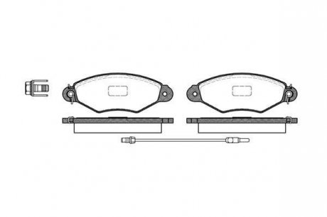 Комплект тормозных колодок, дисковый тормоз WOKING P7433.01 (фото 1)