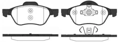 Колодки гальмівні диск. перед. (Remsa) Renault Megane II, Scenic II WOKING P8623.10