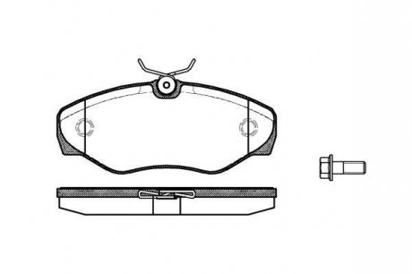 Колодки гальмівні диск. перед. (Remsa) Nissan Primastar 1.9 01-,Nissan Primastar 1.9 02- WOKING P9343.10